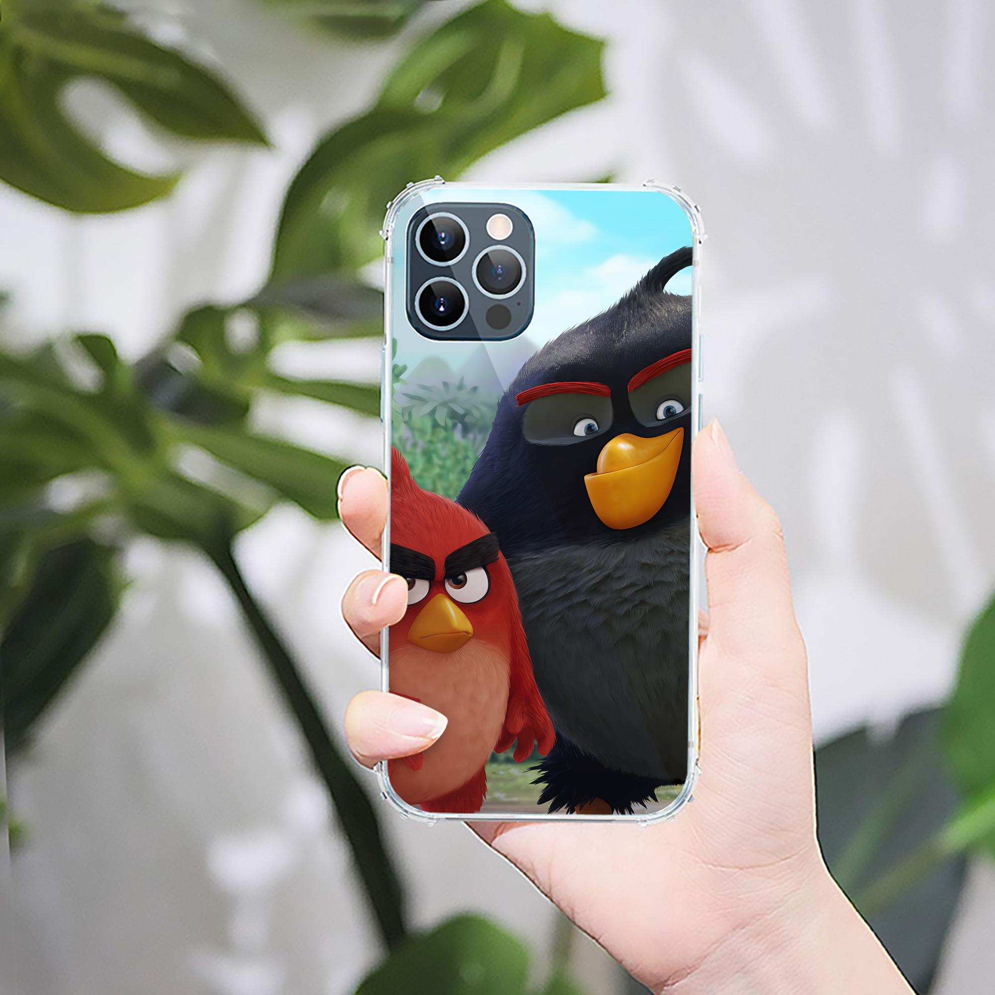 （画像用） Angry Birds アングリーバード 【iPhone 12シリーズ対応】透明スマホケース（クリアソフトケース）